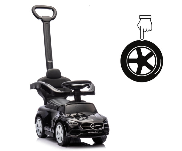 Lasten Musta Muovinen Työntöauto C-luokka Tyyppi