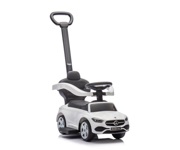 Lasten Työntökahvallinen Valkoinen Sähköauto