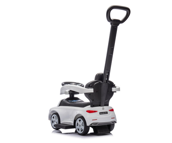 Lasten Työntökahvallinen Valkoinen Sähköauto