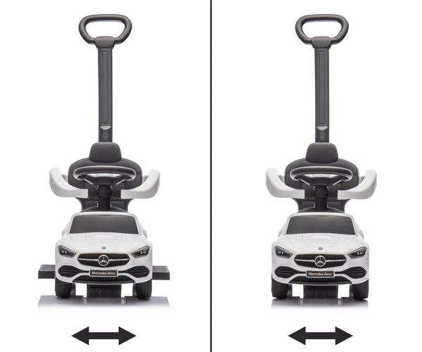 Lasten Työntökahvallinen Valkoinen Sähköauto