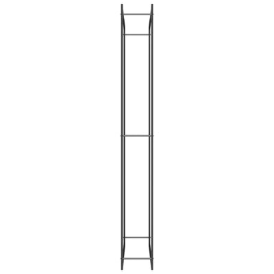 Polttopuuteline mattamusta 110x28x214 cm teräs