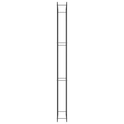 Polttopuuteline mattamusta 110x28x312 cm teräs