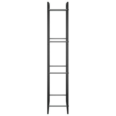 Polttopuuteline mattamusta 50x28x132 cm teräs