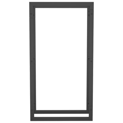 Polttopuuteline mattamusta 50x28x94 cm teräs