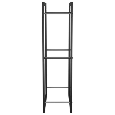 Polttopuuteline mattamusta 50x28x94 cm teräs