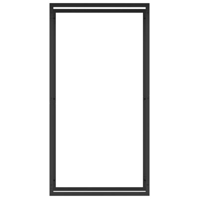 Polttopuuteline mattamusta 80x28x154 cm teräs