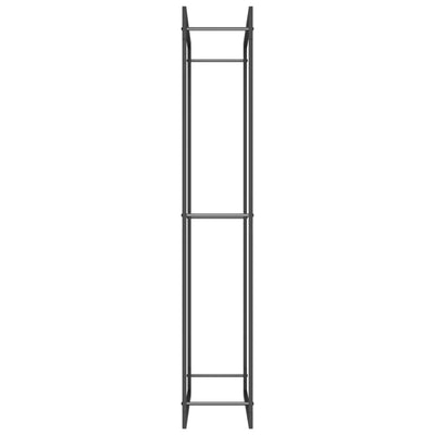 Polttopuuteline mattamusta 80x28x154 cm teräs