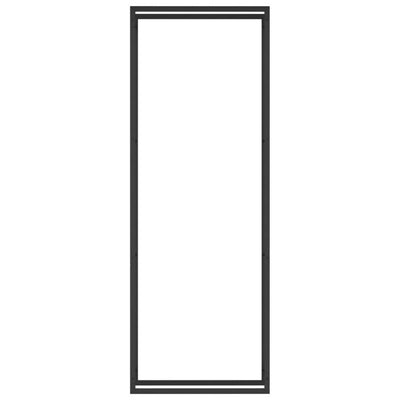 Polttopuuteline mattamusta 80x28x222 cm teräs
