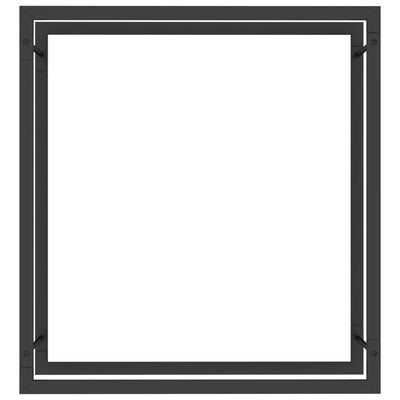 Polttopuuteline mattamusta 80x28x86 cm teräs