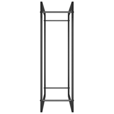 Polttopuuteline mattamusta 80x28x86 cm teräs