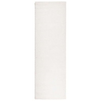 Pörrömatto korkeanukkainen moderni 80x250 cm kerma