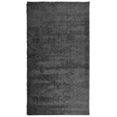 Pörrömatto korkeanukkainen moderni antrasiitti 60x110 cm