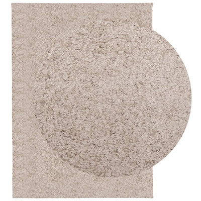 Pörrömatto korkeanukkainen moderni beige 140x200 cm