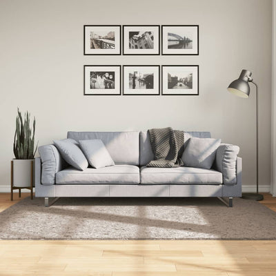 Pörrömatto korkeanukkainen moderni beige 140x200 cm