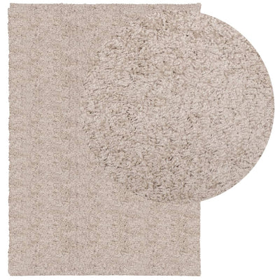 Pörrömatto korkeanukkainen moderni beige 160x230 cm