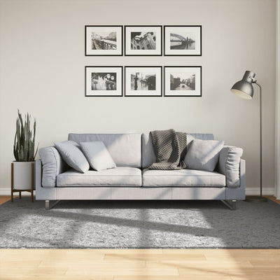 Pörrömatto korkeanukkainen moderni harmaa 160x230 cm