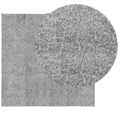 Pörrömatto korkeanukkainen moderni harmaa 240x240 cm