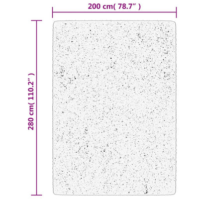 Pörrömatto korkeanukkainen moderni kerma ja musta 200x280 cm