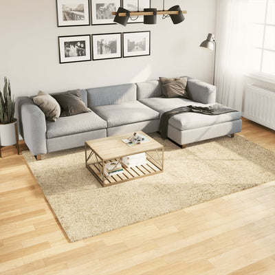 Pörrömatto korkeanukkainen moderni kulta 200x280 cm