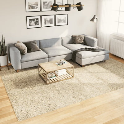 Pörrömatto korkeanukkainen moderni kulta 240x340 cm