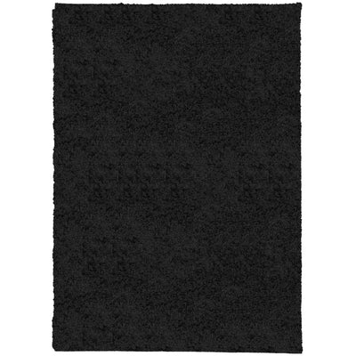 Pörrömatto korkeanukkainen moderni musta 200x280 cm