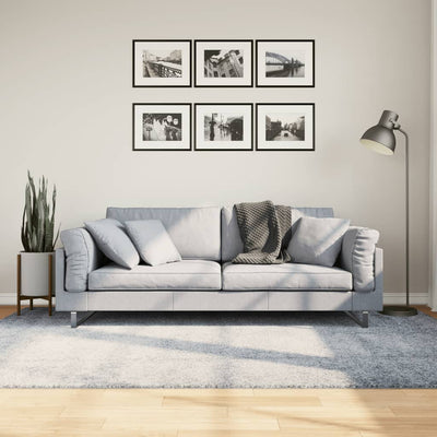 Pörrömatto korkeanukkainen moderni sininen 160x230 cm