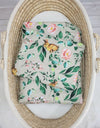Newborn vuodevaatesetti 2-kpl 75x100cm - Rabbit with flowers