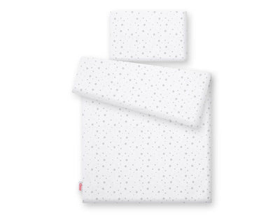Pussilakanasetti Vauvalle - 135X100cm - Mini Gray Stars