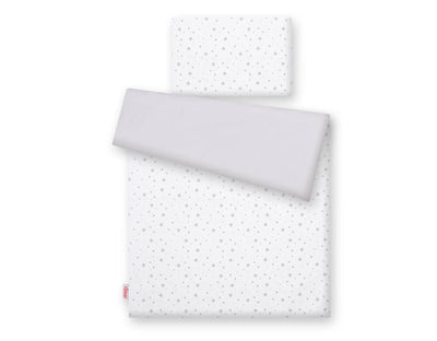 Pussilakanasetti Vauvalle - 135X100cm - Mini Gray Stars/Gray