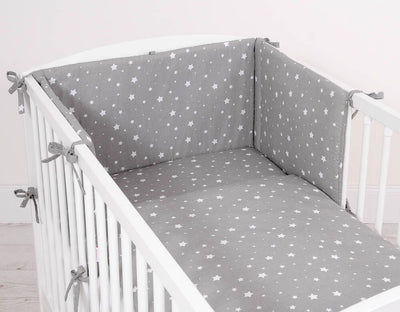 Pussilakanasetti Vauvalle - 135X100cm - Mini Stars White