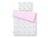 Pussilakanasetti Vauvalle - 135X100cm - Clouds Gray/Pink
