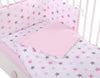 Pussilakanasetti Vauvalle - 135X100cm - Gray/ Pink
