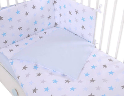 Pussilakanasetti Vauvalle - 120X90cm - Blue Stars