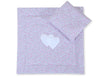 Vauvan peitto 77x77cm ja tyyny - Hearts pink flowers