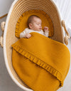 My Sweet Baby - Musliinipeitto ja litteä tyyny röyhelöllä 2 osan setti - hunajankeltainen