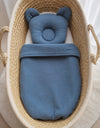 My Sweet Baby - Teddy Muslin peitto ja tyyny 2-osainen setti deniminsininen