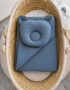 My Sweet Baby - Teddy Muslin peitto ja tyyny 2-osainen setti deniminsininen