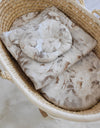 My Sweet Baby - Teddy-peitto ja tyyny - 2-osainen setti - Pionit beige