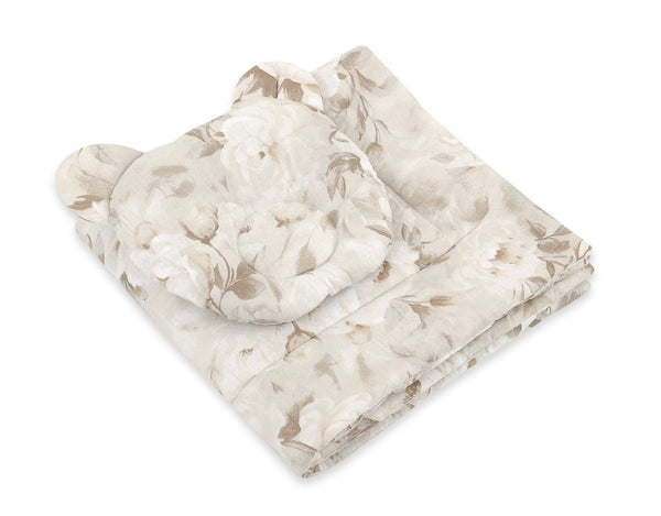 My Sweet Baby - Teddy-peitto ja tyyny - 2-osainen setti - Pionit beige