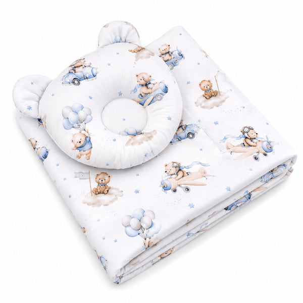 My Sweet Baby - Teddy-peitto ja tyyny 2-osainen setti - Blue Sky Bears