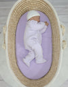 My Sweet Baby - Puuvillainen lakana Mooseskorin patjaan 75x35 cm - lila