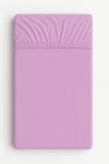 Bobono - Muotoonommeltu froteelakana 120x60 cm - liila
