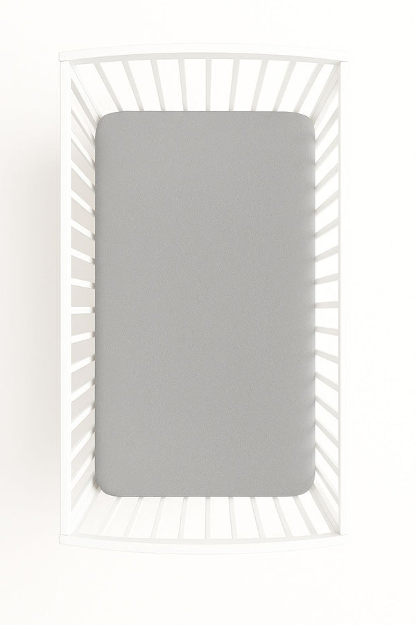 Bobono - Muotoonommeltu froteelakana 120x60 cm - harmaa