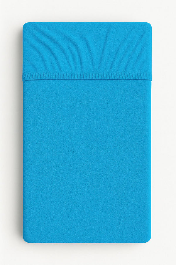 Bobono - Muotoonommeltu froteelakana 120x60 cm - turkoosi