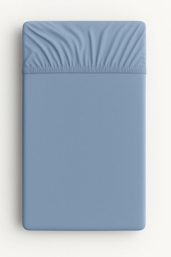 Bobono - Puuvillalakana 140x70 cm pastellinsininen