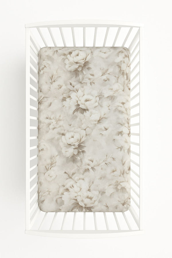 My Sweet Baby - Puuvillalakana 120x60 cm pionit beige