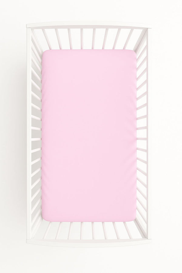 Bobono - puuvillalakanaa 120x60 cm vaaleanpunainen