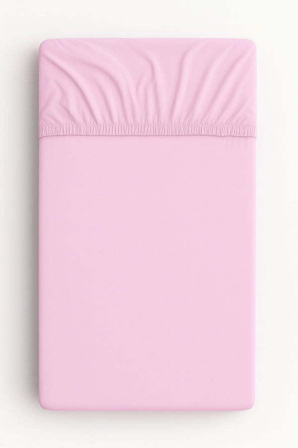 Bobono - Puuvillainen lakana 140x70 cm - vaaleanpunainen