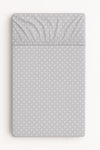 Bobono - Puuvillalak ana 120x60 cm - valkoiset pilkut harmaalla