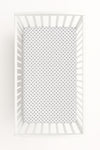 Bobono - Puuvillalakanaa 120x60 cm - valkoinen mustilla pilkuilla